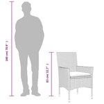 vidaXL Ensemble à manger de jardin avec coussins 5 Pièces rotin et verre