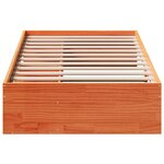 vidaXL Lit de jour sans matelas cire marron 80x200 cm bois pin massif