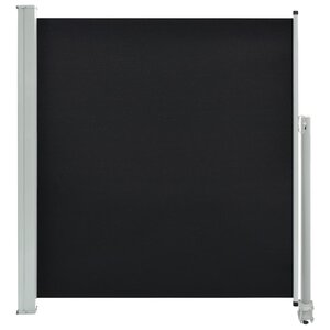 vidaXL Auvent latéral rétractable de patio 140 x 300 cm Noir
