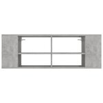 vidaXL Meuble TV mural Gris béton 102x35x35 cm Bois d’ingénierie
