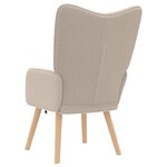 Fauteuil Relaxant VidaXL en Tissu Peluche Gris Clair