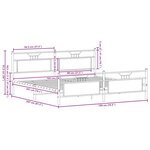 vidaXL Cadre de lit en métal sans matelas chêne marron 193x201 cm