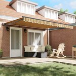 vidaXL Auvent Rétractable Rayure Multicolore 400x300 cm tissu