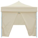 vidaXL Tente de réception pliable avec 8 parois 870x291x315 cm Blanc cassé