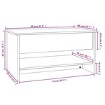vidaXL Table basse Blanc brillant 80x50x40 cm Bois d'ingénierie