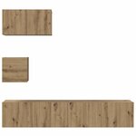 vidaXL Ensemble de meubles TV 4 Pièces chêne artisanal 80 x 30 x 30 cm