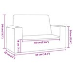 vidaXL Canapé pour enfants à 2 places Anthracite Peluche douce