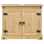 vidaXL Armoire lavabo de salle de bain Corona bois de pin massif
