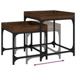 vidaXL Tables d'appoint 2 Pièces Chêne marron Bois d'ingénierie