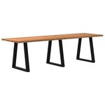vidaXL Table à manger marron clair 280x80x74 cm rectangulaire