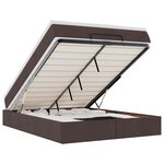 VidaXL Cadre de lit ottoman avec matelas marron foncé 140x190 cm tissu