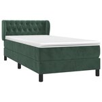 vidaXL Sommier à lattes de lit avec matelas Vert foncé 100x200 cm