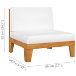 vidaXL Salon de jardin 9 Pièces avec coussins Bois d'acacia solide