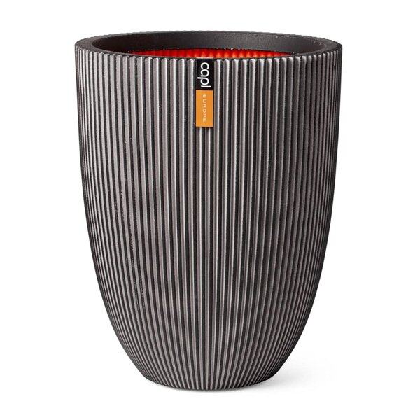 Capi Vase élégant Groove 46x58 cm Anthracite