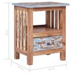 vidaXL Table de chevet 41x30x50 cm bois d'acajou massif