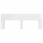 vidaXL Cabinet de Tête de Lit Blanc brillant Bois d'ingénierie