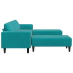 Ensemble de Canapés 3 Pièces Turquoise Velours