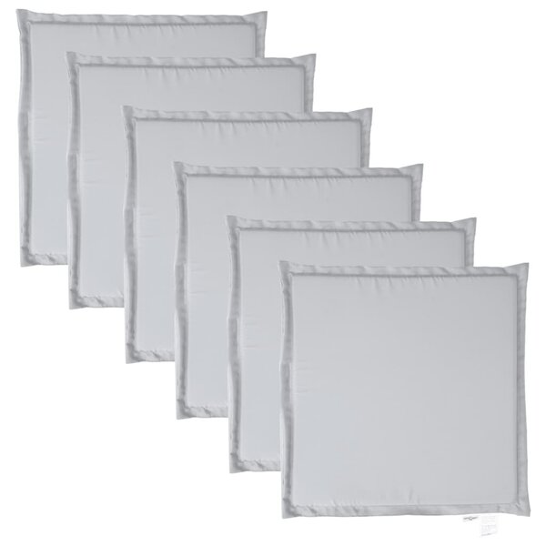 vidaXL Coussins de siège de jardin lot de 6 gris clair 45x45x2cm carré