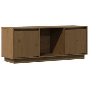 vidaXL Meuble TV Marron miel 110 5x35x44 cm Bois de pin massif