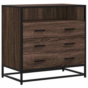 vidaXL Commode chêne marron 70x41x70 cm bois d'ingénierie