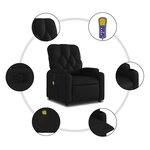 vidaXL Fauteuil inclinable de massage Noir Similicuir