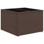 vidaXL Salon de jardin avec coussins 5 Pièces marron résine tressée
