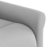 vidaXL Fauteuil de massage inclinable gris nuage tissu