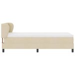 vidaXL Lit à ressorts avec matelas Crème 100 x 200 cm tissu