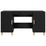 vidaXL Bureau avec porte Chêne noir 140 x 50 x 75 cm Bois d'ingénierie