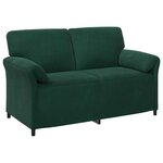 vidaXL Sofa 2 places Vert foncé 158 x 83 x 95 cm Velours