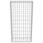vidaXL Mur en gabion avec couvercles Acier galvanisé 50 x 20 x 100 cm