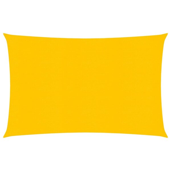 vidaXL Voile d'ombrage 160 g/m² rectangulaire jaune 4x5 m PEHD