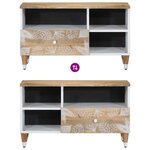 vidaXL Meuble TV 80x33 5x46 cm bois massif de manguier