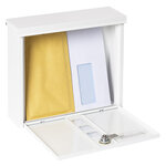 Boîte aux Lettres en Acier  Chance E7101  Serrure Couverte  Blanc