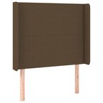 vidaXL Sommier à lattes de lit matelas LED Marron foncé 90x200cm Tissu