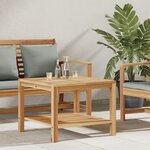 vidaXL Table basse Marron 60 x 60 x 45 cm Bois de teck solide