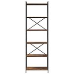 vidaXL Bibliothèque Chêne fumé 60 x 30 x 188 cm Bois d'ingénierie