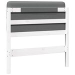 vidaXL Tête de lit capitonnée Blanc et gris clair 75 cm Pin massif