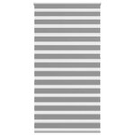 vidaXL Store vénitien zébré 120 9 x 230 cm  largeur du tissu 116 7 cm  gris