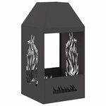 vidaXL Braise Noir 50 x 50 x 100 cm Acier laminé à froid