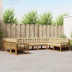 vidaXL Ensemble de canapés d'extérieur 9 pc Naturel et Beige