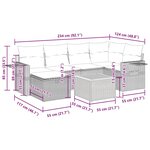 vidaXL Salon de jardin avec coussins 7 Pièces beige résine tressée