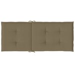 vidaXL Coussins de chaise à dossier haut lot de 4 taupe mélangé tissu