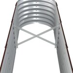 vidaXL Lit surélevé de jardin Acier galvanisé marron