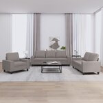 vidaXL Ensemble de canapés 3 Pièces taupe tissu