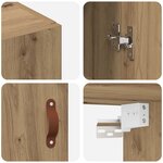 vidaXL Meuble mural Marron 69 5 x 34 x 90 cm Bois d'ingénierie