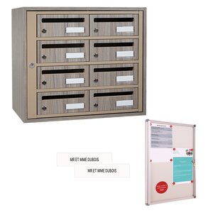Offre Pack : Bloc B8 Essentielle 380 Acier/Bois · Tableau d'affichage A4 · Etiquettes