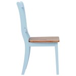 vidaXL Chaises à manger lot de 4 gris et bois clair bois hévéa massif