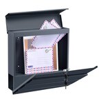 Boîte aux lettres acier galvanisé 37x37x11 cm gris anthracite 03_0006522