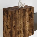 vidaXL Meuble TV mural Chêne fumé 59 5 x 31 x 60 cm Bois d'ingénierie